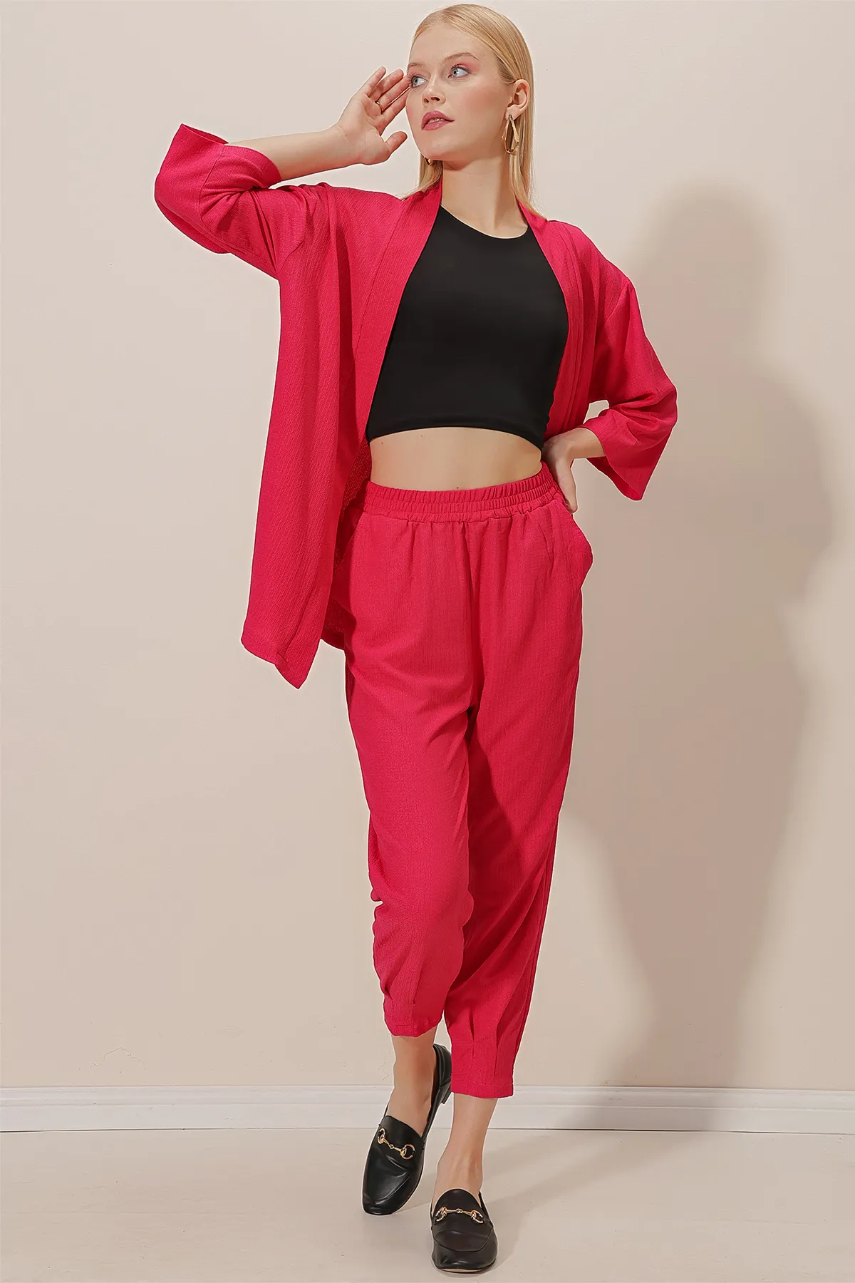 HAKKE  Bürümcük Cardigan-Hosen-Set