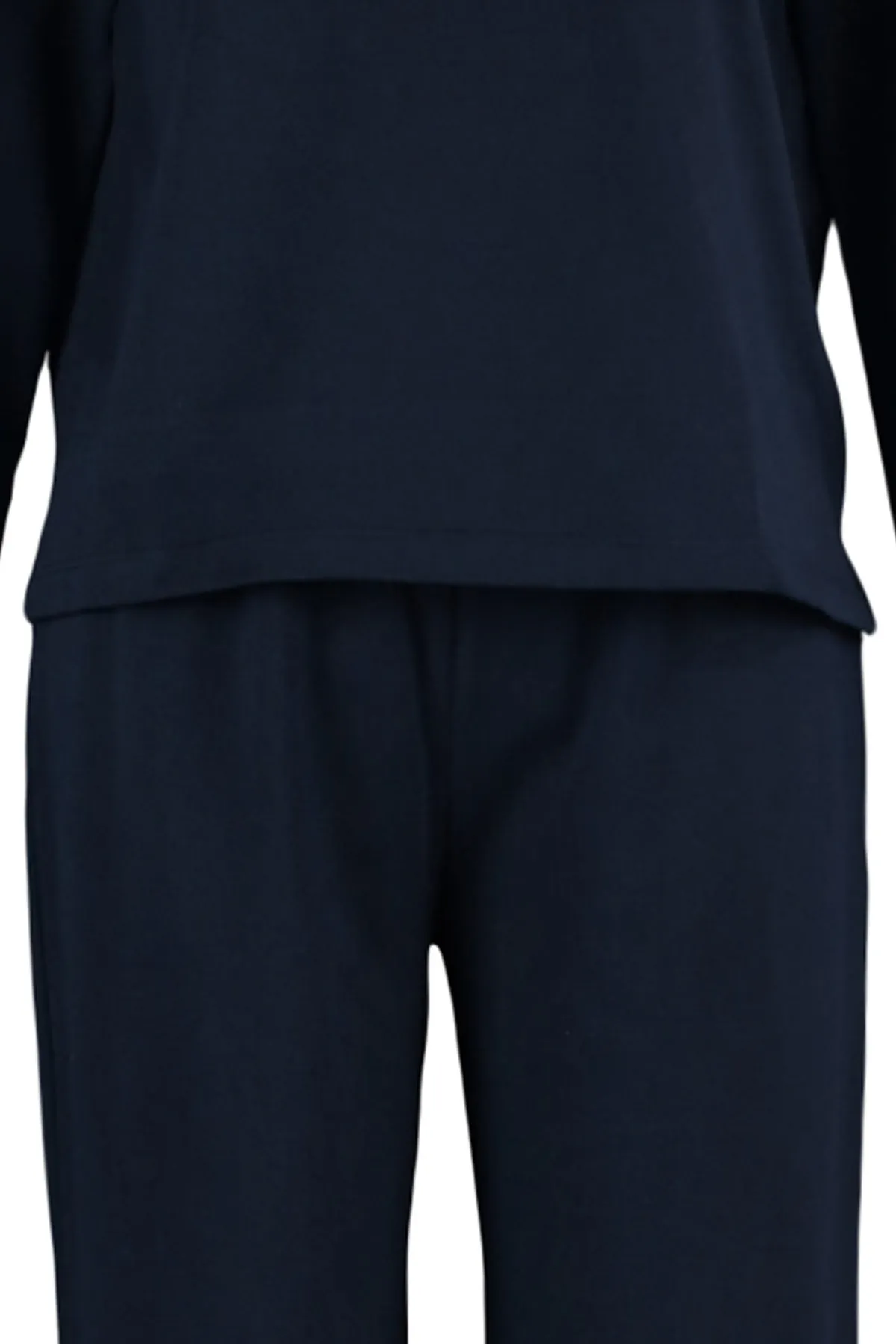 Trendyol Curve  Marineblaues Pyjama-Set aus Strick mit elastischer Taille TBBAW23AI00053