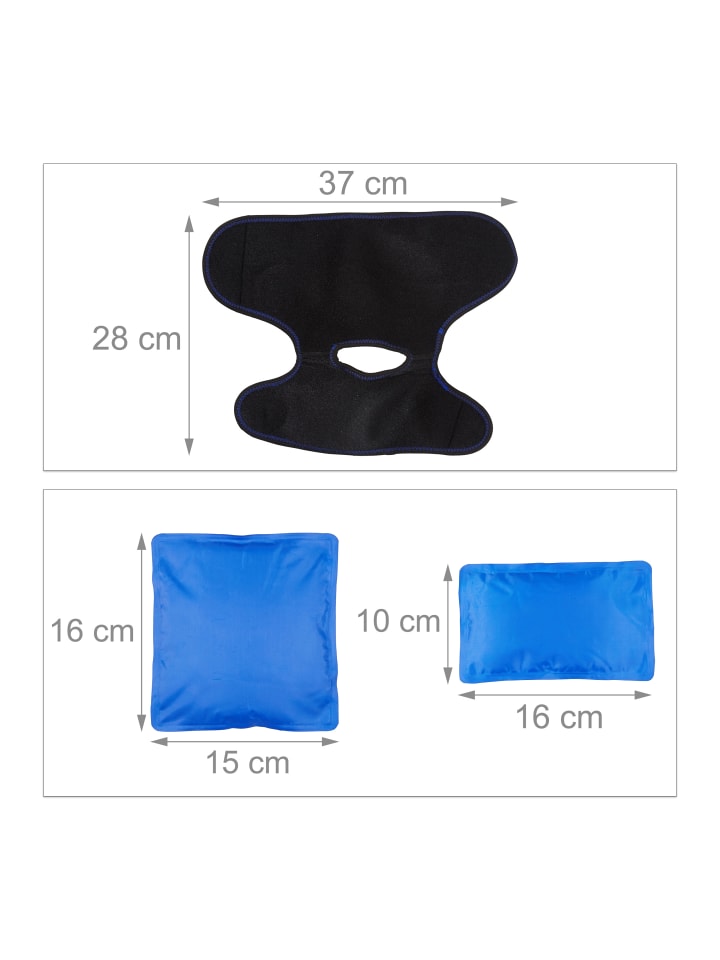 relaxdays Kühlpad Fuß in Schwarz günstig kaufen onesize