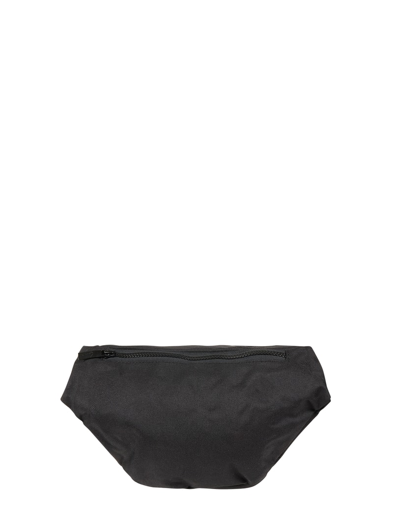 Bauchtasche mit Label-Print in schwarz