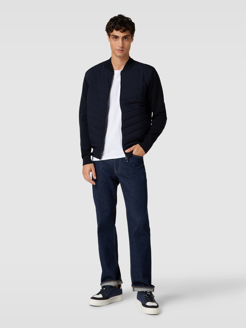 Jacke mit Zweiwege-Reißverschluss in marineblau