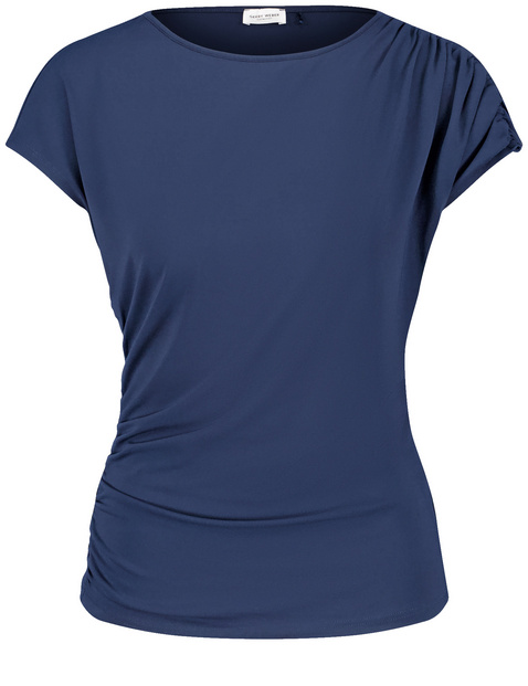 Kurzarmshirt mit Raffung