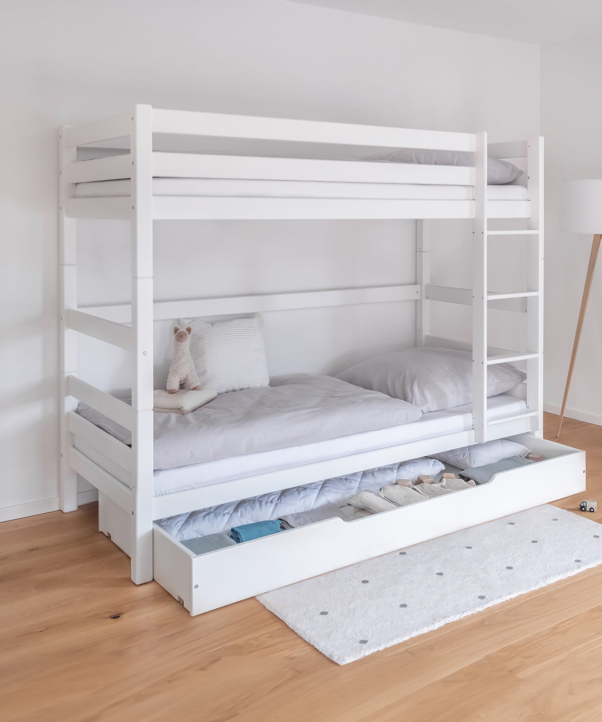 Etagenbett Buche Hoch Weiß