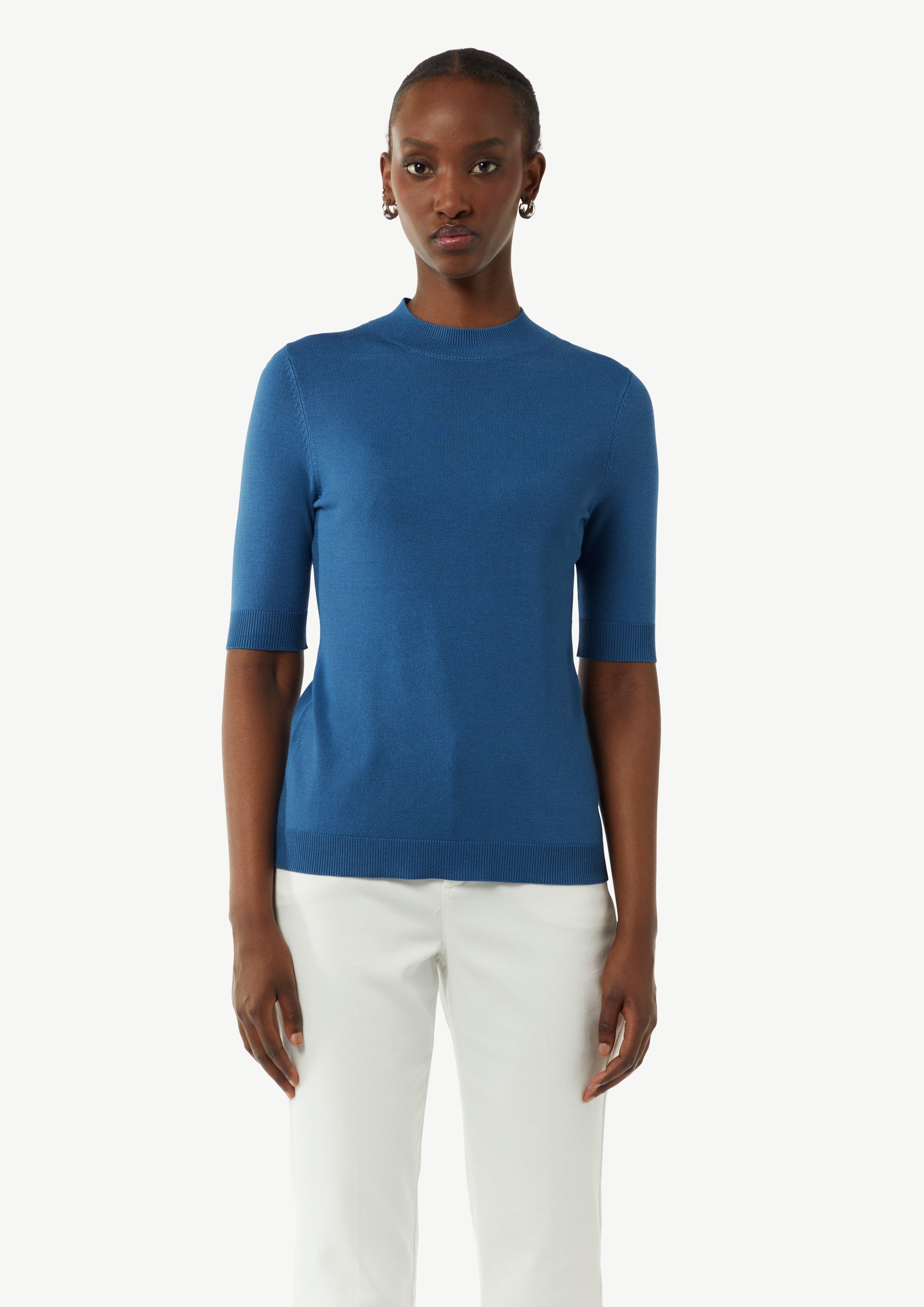 Feinstrickpullover aus Viskosemix - royalblau