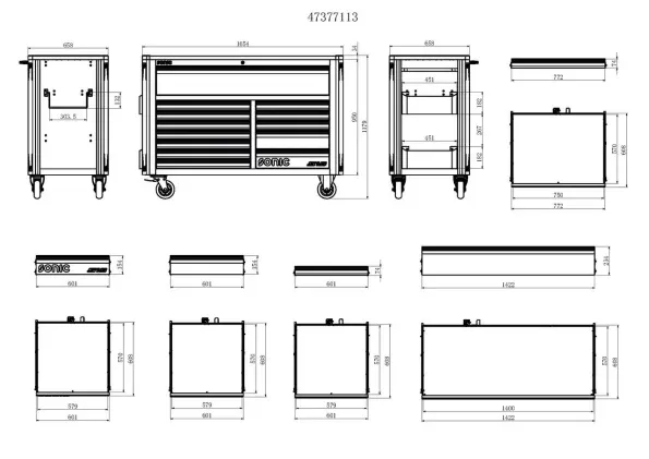 Last day limited to 96 pieces only 79.99Factory clearance mobile roller cab with 13 drawers