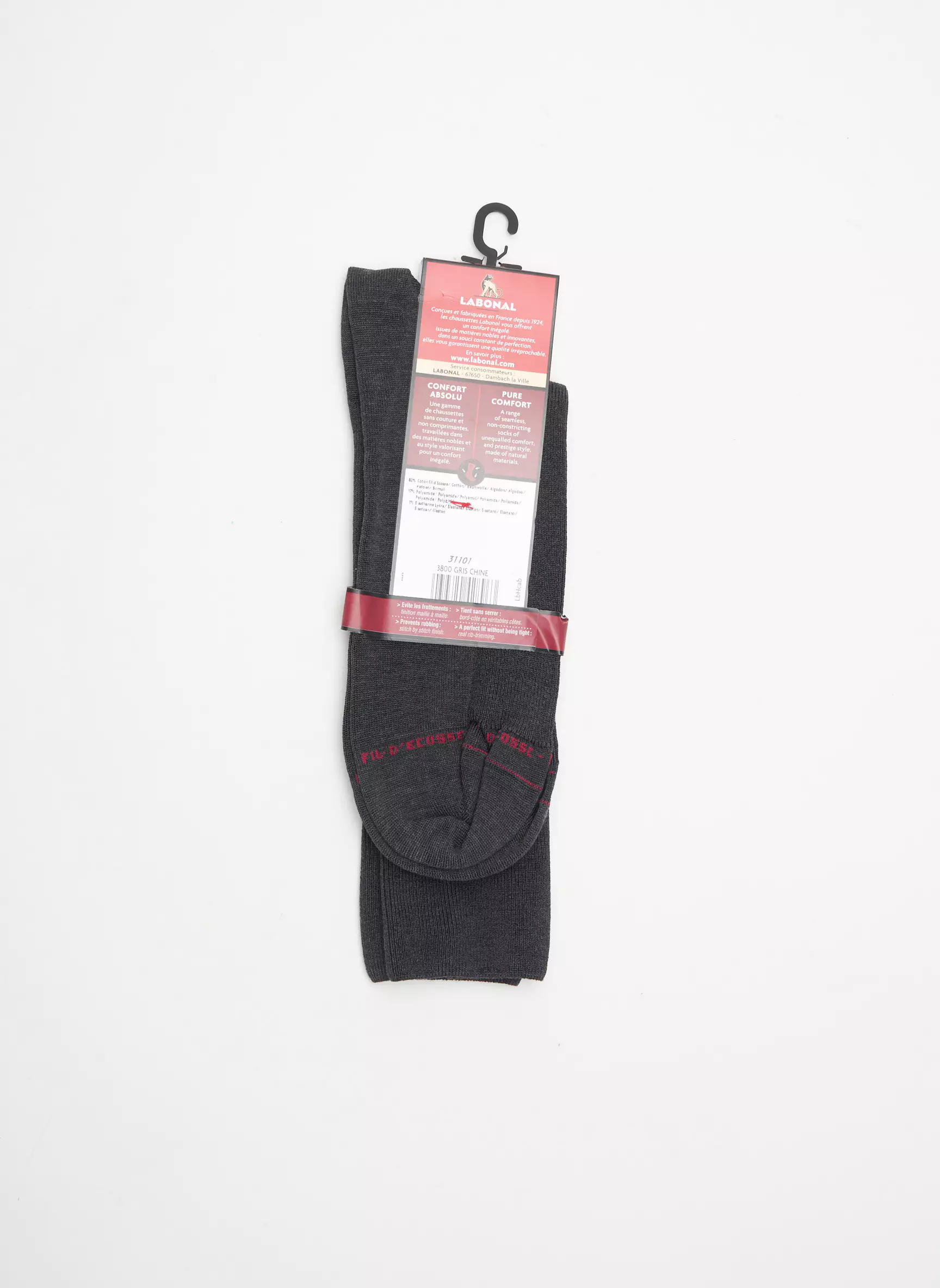 Labonal Chaussette Homme couleur gris