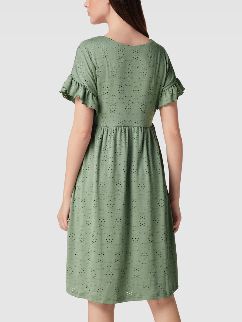 Umstands-Kleid mit Lochstickerei Modell 'Dinne Tess' in khaki