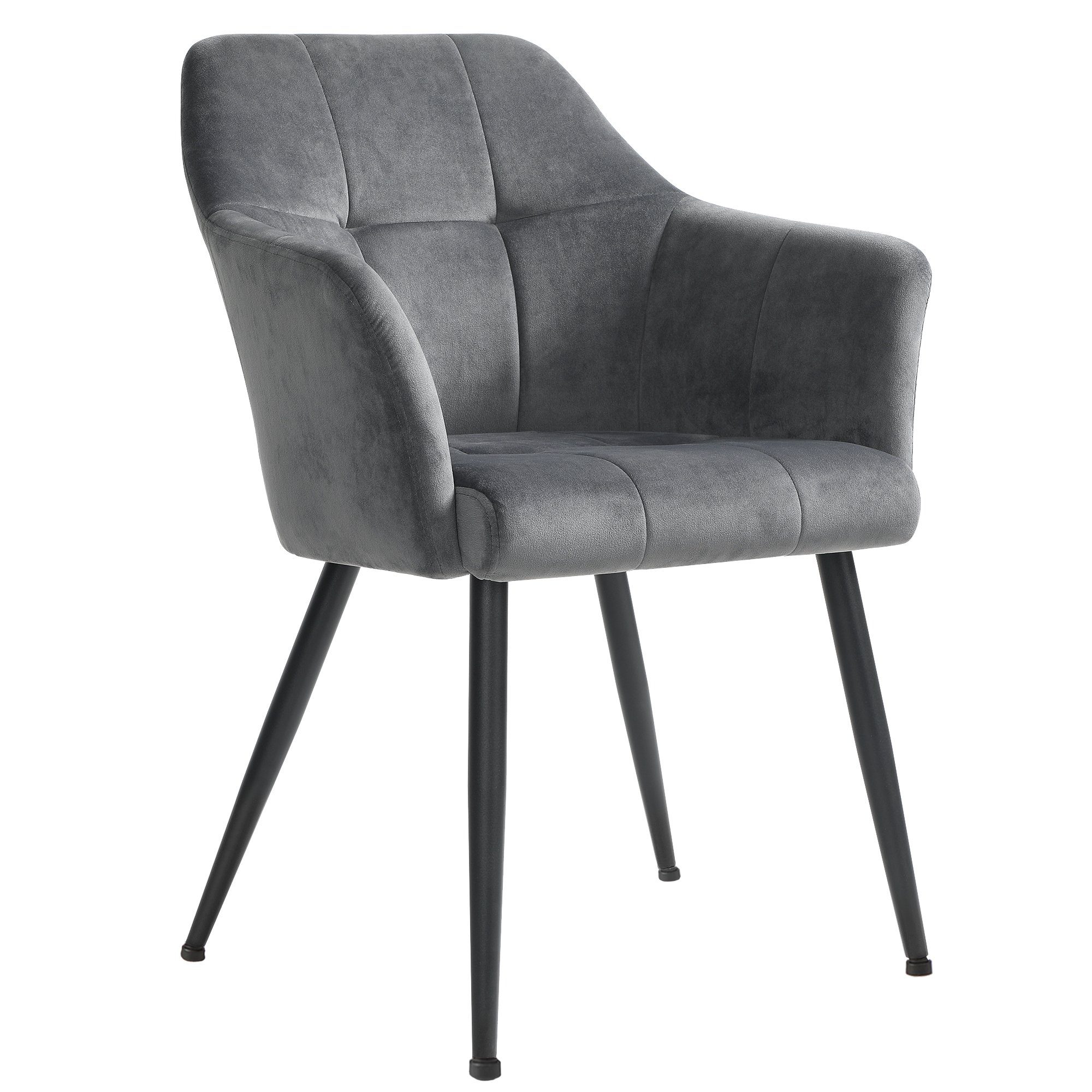 SONGMICS Polsterstuhl (1 St), esszimmer stühle, Samt, 61 x 60 x 86,5 cm