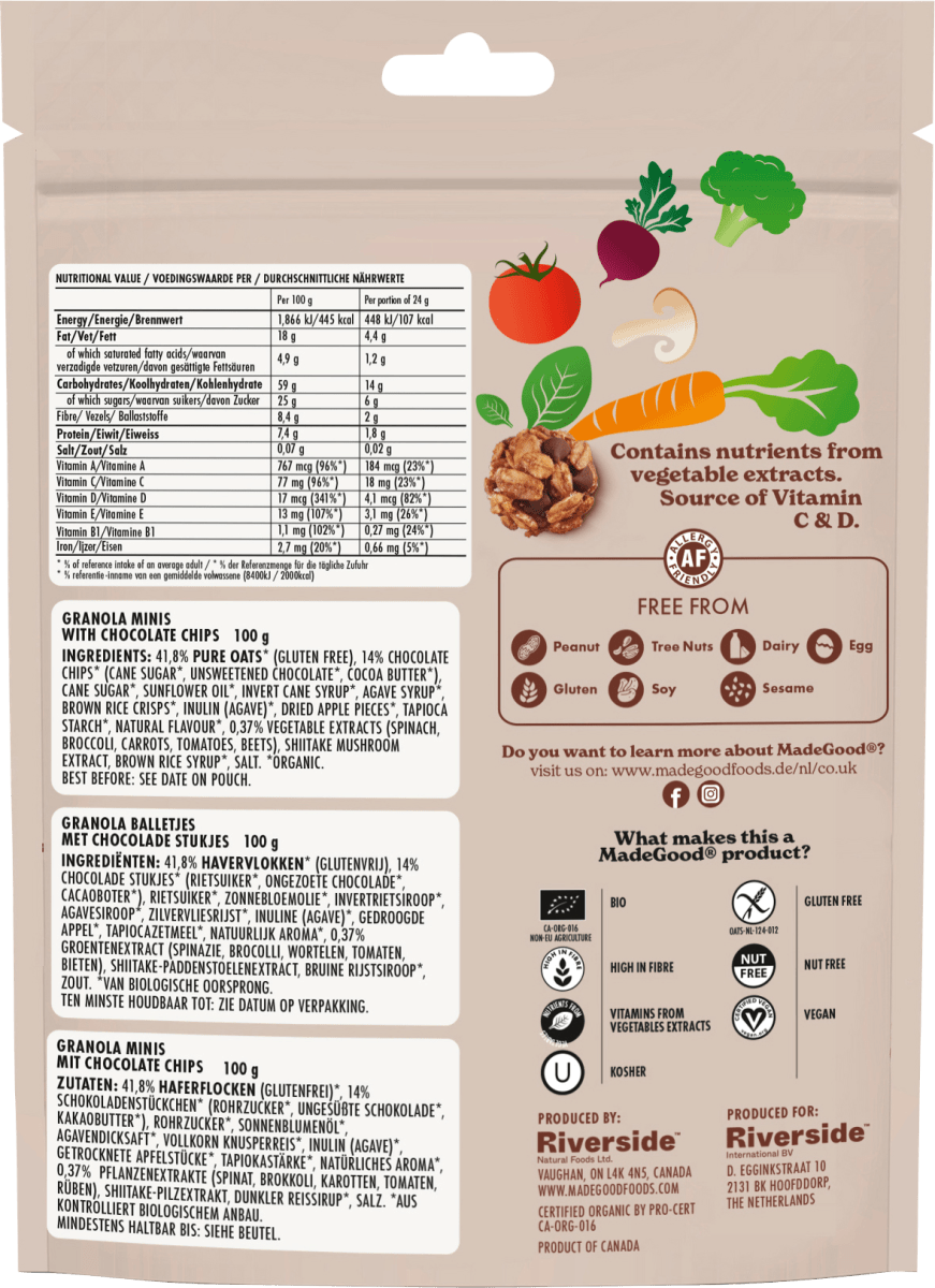 Mini Granola, Chocolate Chip, 100 g