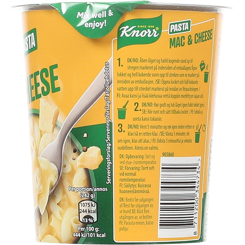 Knorr Pasta Snack pot 60 g Mac & cheese Knorr