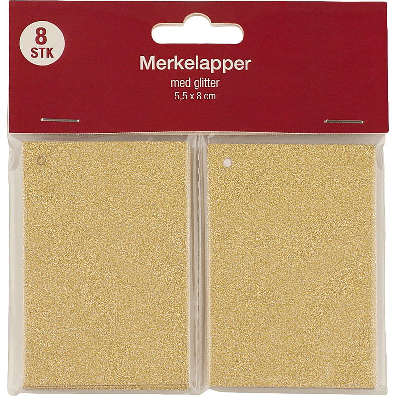 Home Gavemerkelapp 8-pk glitter