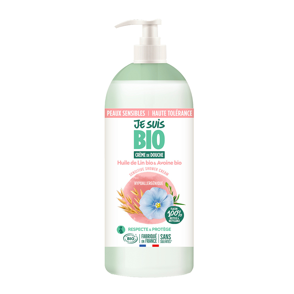 je suis bio Crème de douche avoine lin peau sensible 1L Crème douche