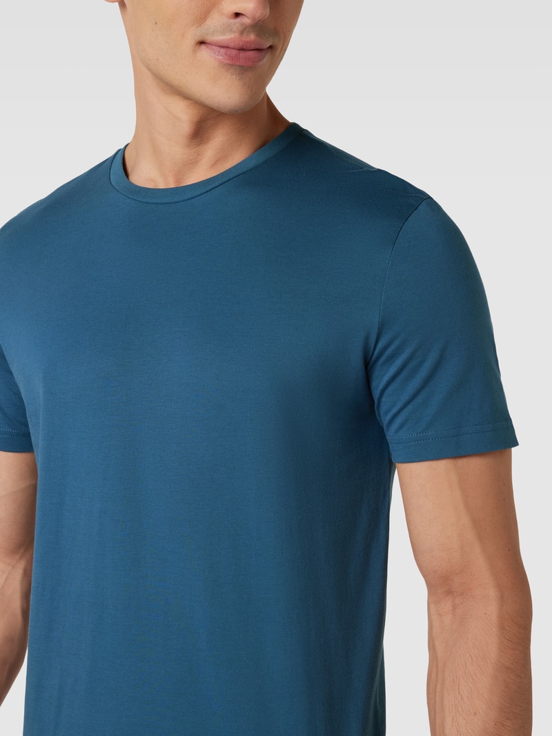 T-Shirt mit Rundhalsausschnitt in petrol