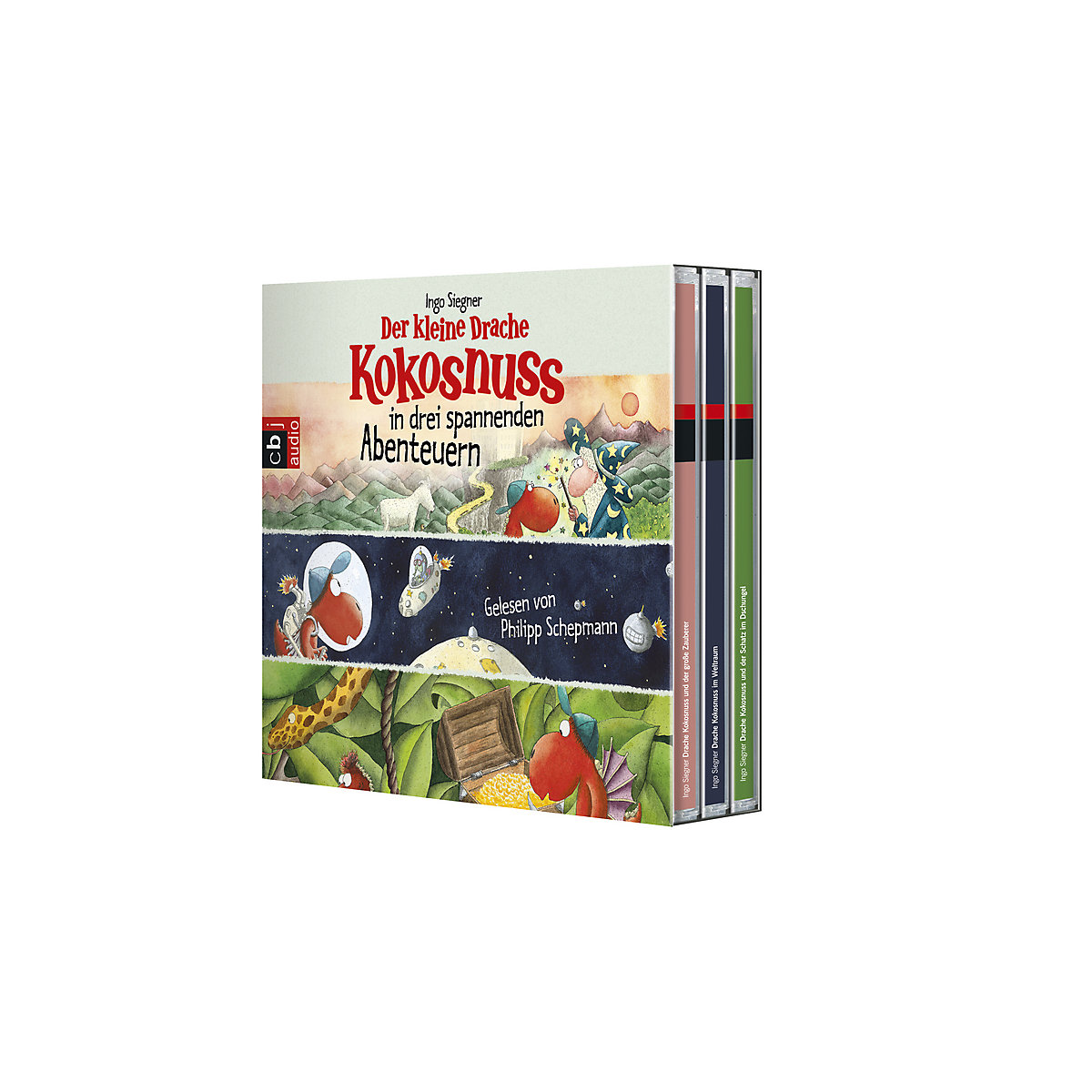 Der kleine Drache Kokosnuss in drei spannenden Abenteuern, 3 Audio-CDs