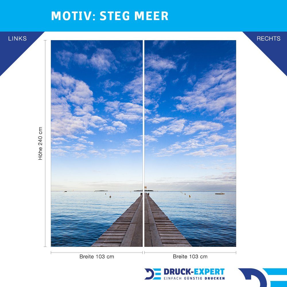 DRUCK-EXPERT Duschrückwand Premium Duschrückwand - langlebiger Fliesensticker aus 0,4 mm selbstklebenden Hart-PVC
