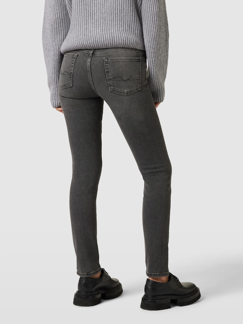 Jeans in unifarbenem Design Modell 'Roxanne' in schwarz