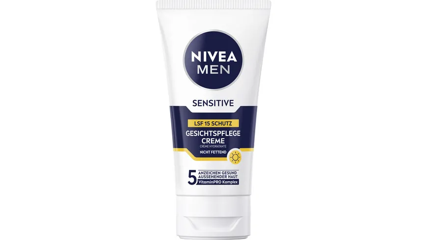 NIVEA MEN Sensitive Gesichtspflege Creme LSF 15 75 ml