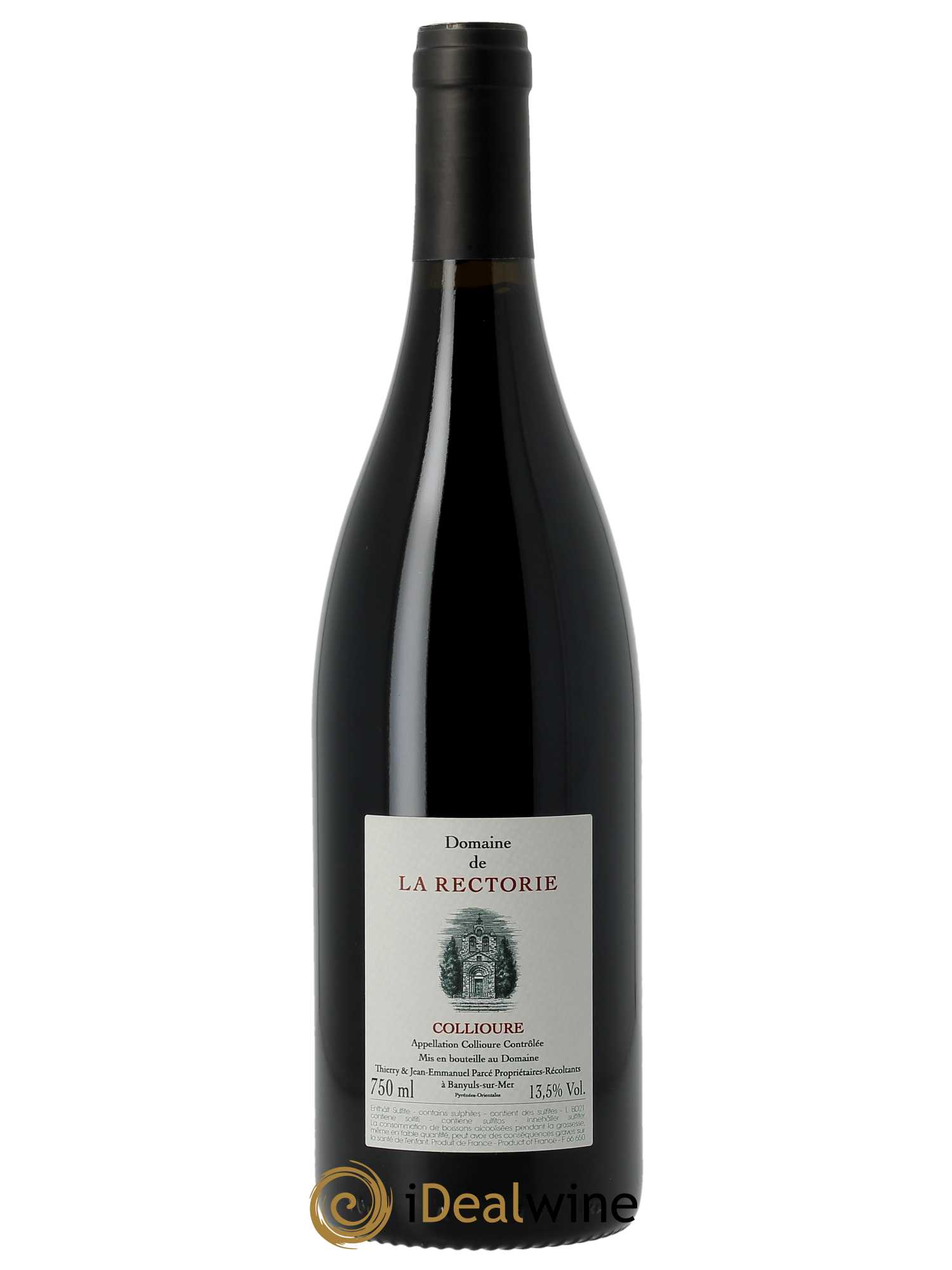 Collioure La Rectorie (Domaine de) Barlande Thierry et Jean Emmanuel Parcé  2021 - Lot de 1 Bouteille