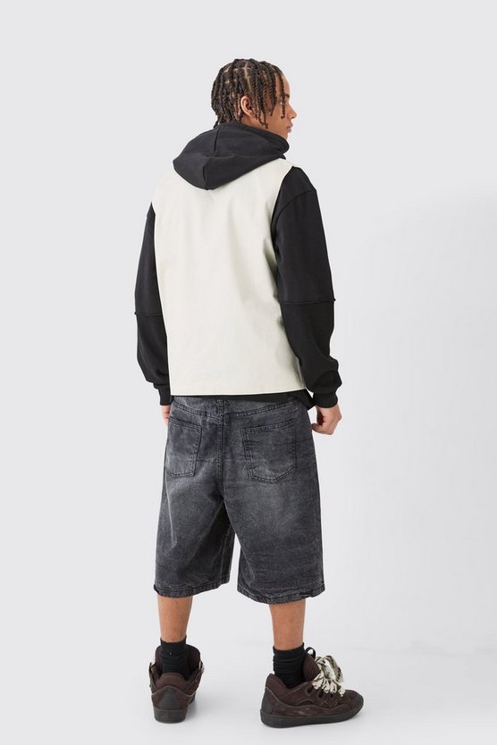 Twill Utility-Weste in Ecru