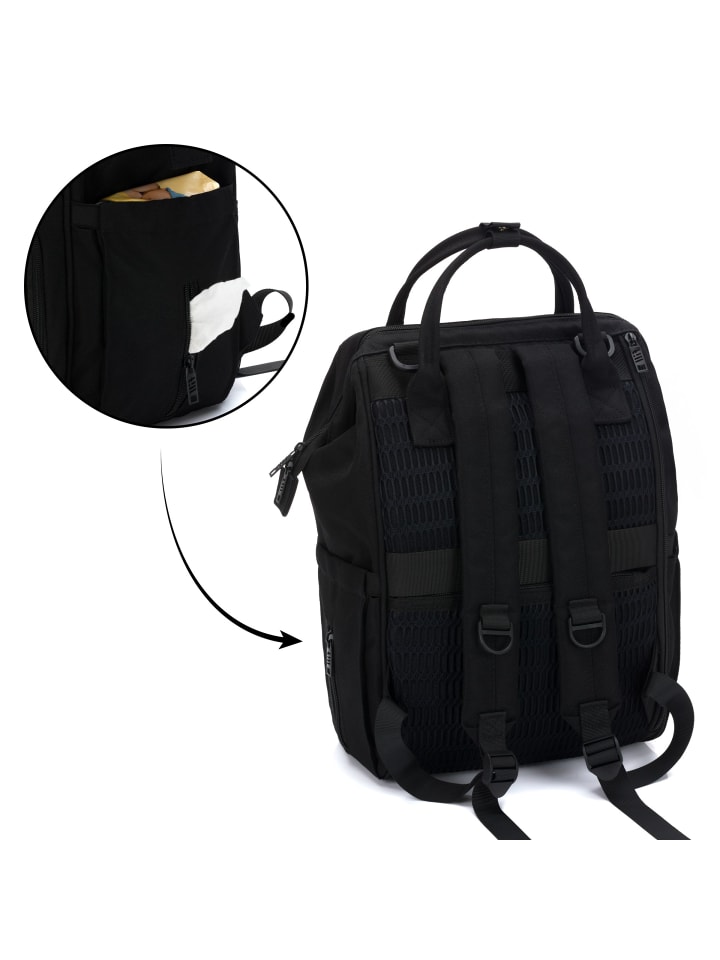 fillikid Wickelrucksack Barcelona Exklusiv in Schwarz günstig kaufen onesize