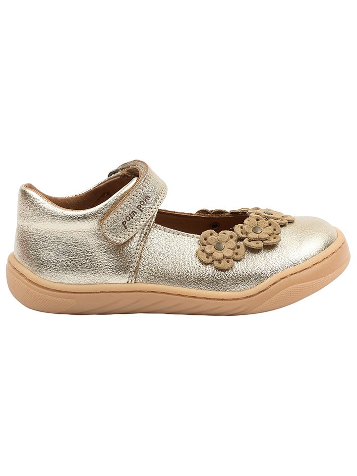 POM POM Leder-Barfußschuhe in Gold günstig kaufen