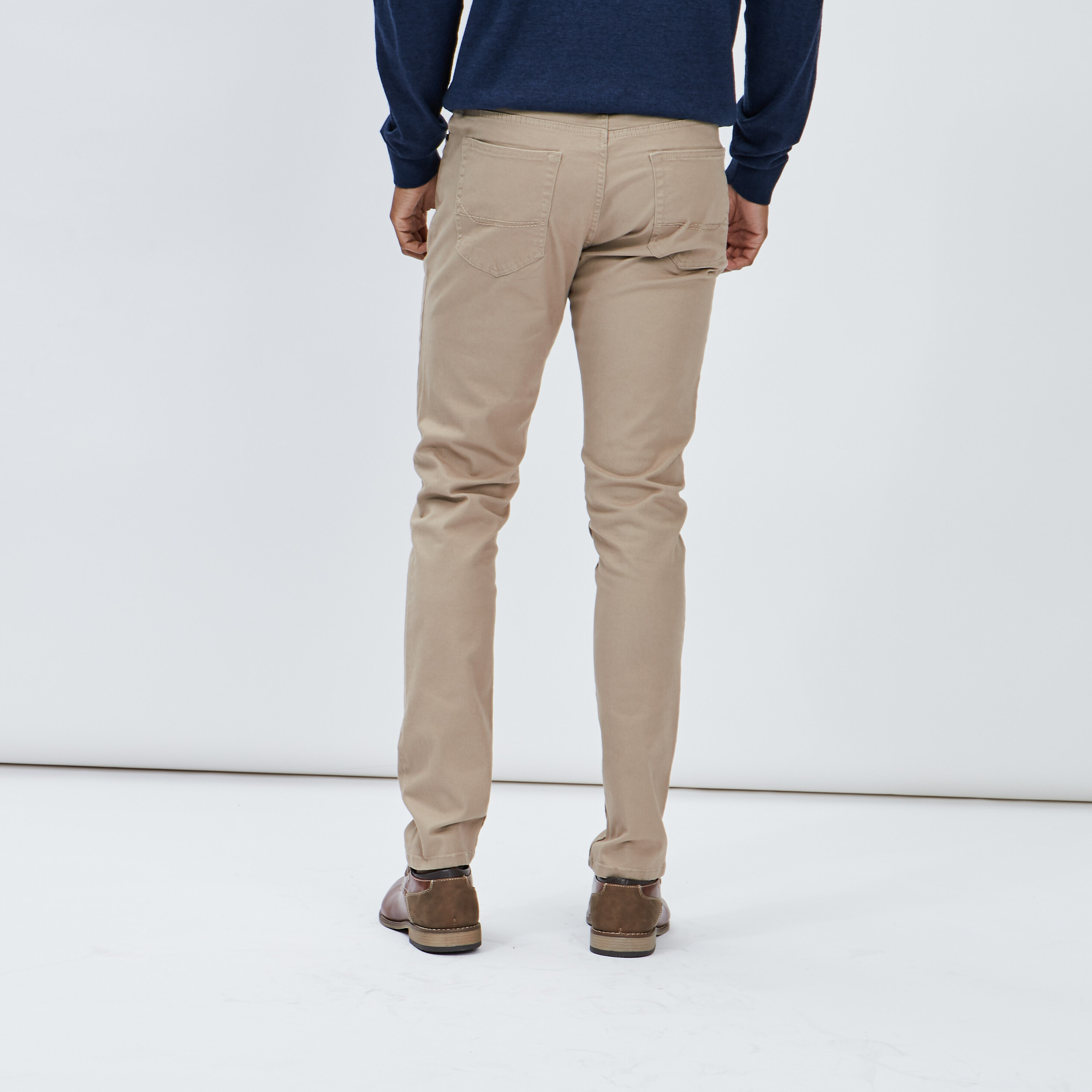 Pantalon droit en coton sable homme | La Halle