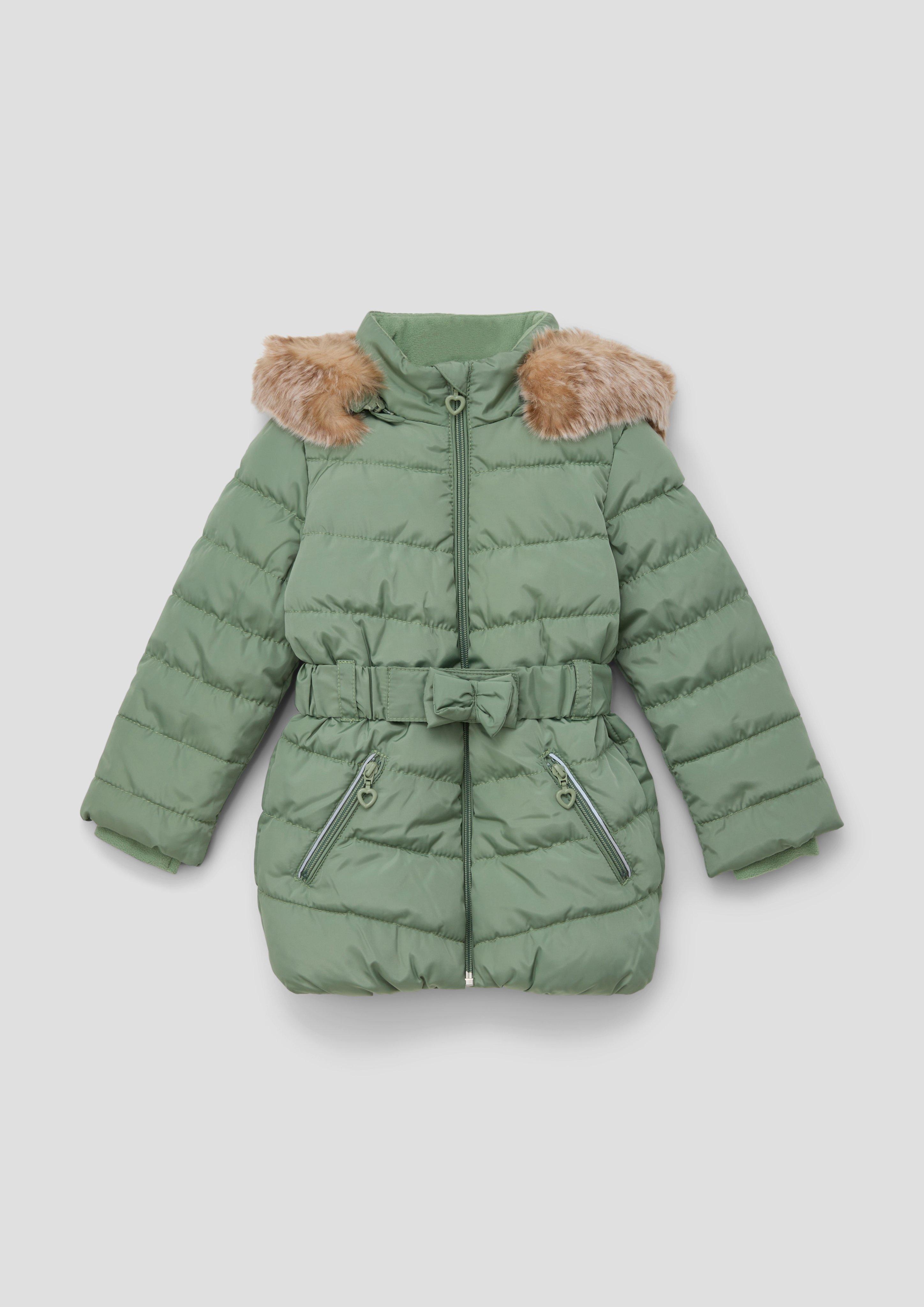 Steppjacke mit abnehmbarem Kunstfell  2132168-7370