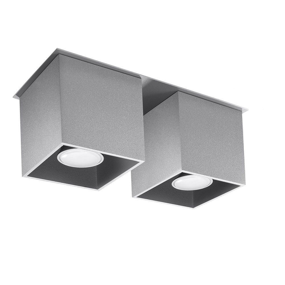etc-shop LED Deckenspot, Leuchtmittel nicht inklusive, Deckenstrahler modern Designer Küchenlampen Strahler 2 flammig