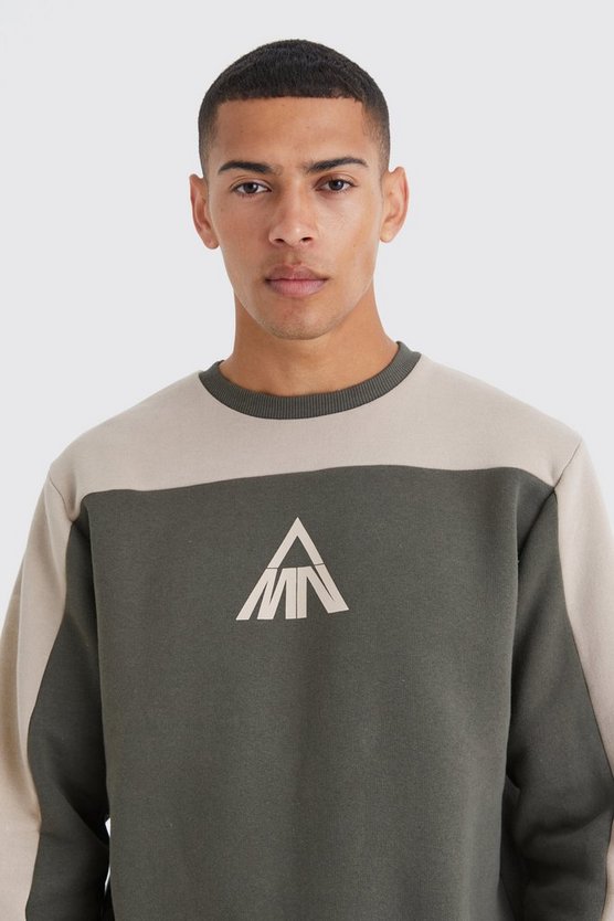 Man Colorblock Sweatshirt