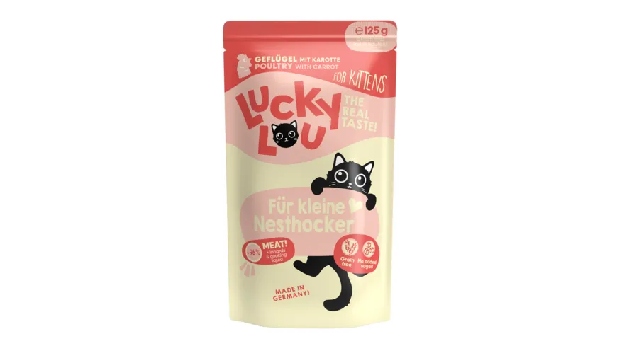 Lucky Lou Katzennassfutter Lifestage Kitten Geflügel 125 g
