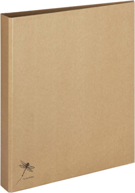 PAGNA Ringbuch 2 Ringe 25 mm Recycelte Pappe DIN A4 Beige