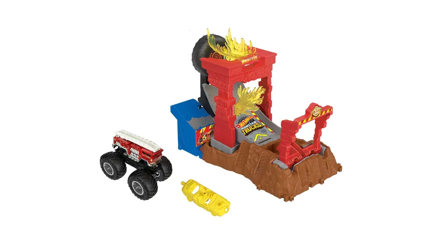 Hot Wheels Monster Trucks Arena Smashers 5-Alarm-Crash-Challenage Spielset
