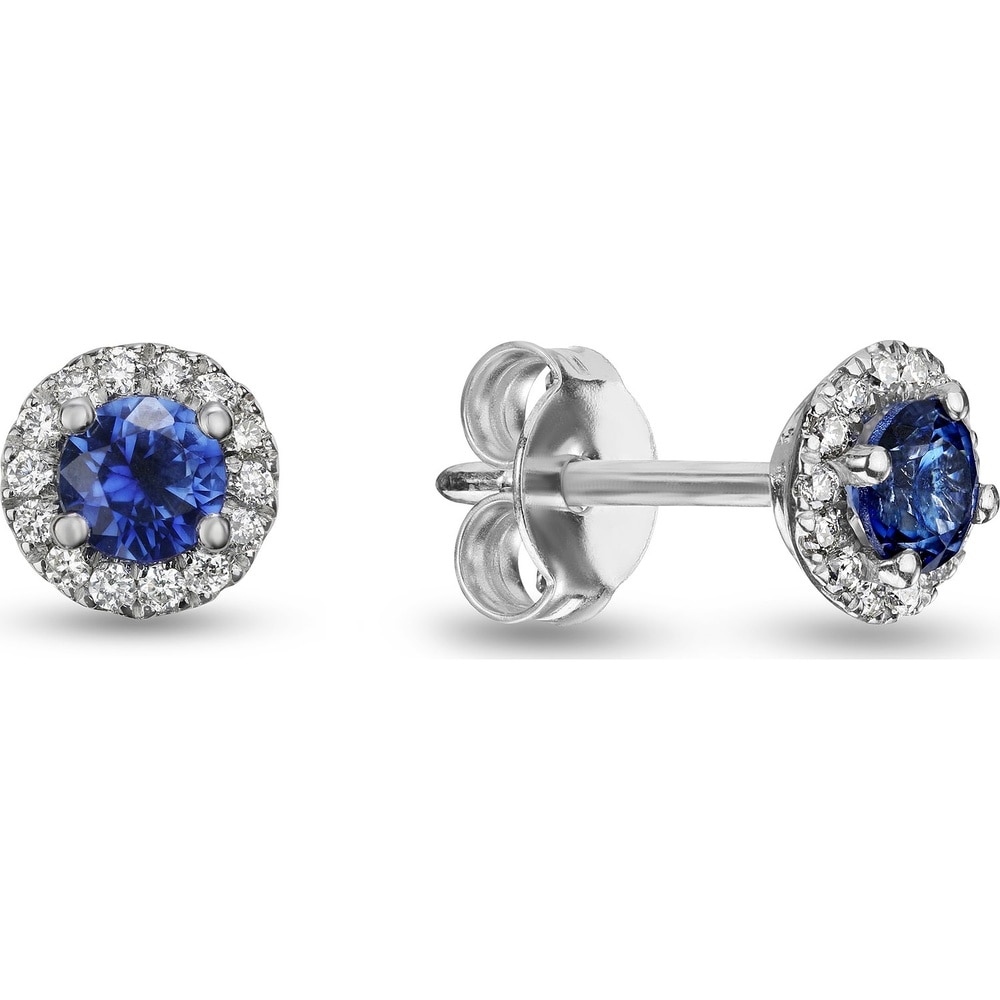 Valeria Boucles d'oreilles à fermoir à poussette 375 Or blanc Boucles d'oreilles