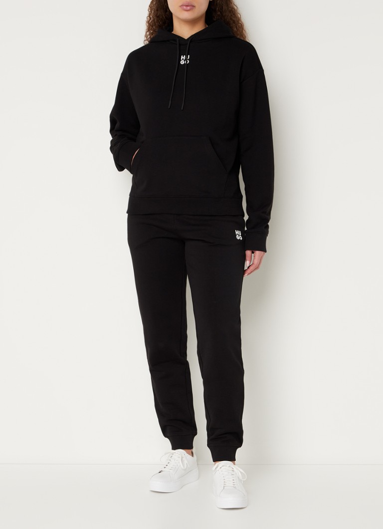 HUGO BOSS Nelfinia - pantaloni de trening mulați cu talie înaltă și logo brodat.