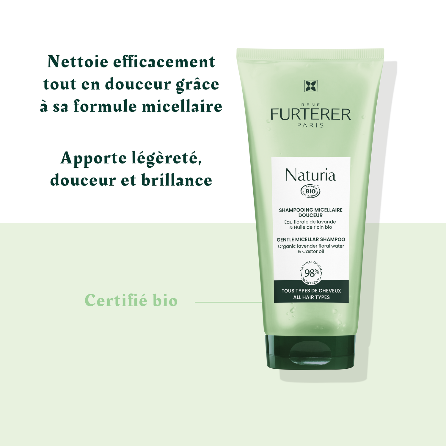 René Furterer Shampoing Micellaire Douceur Naturia - Tous types de cheveux