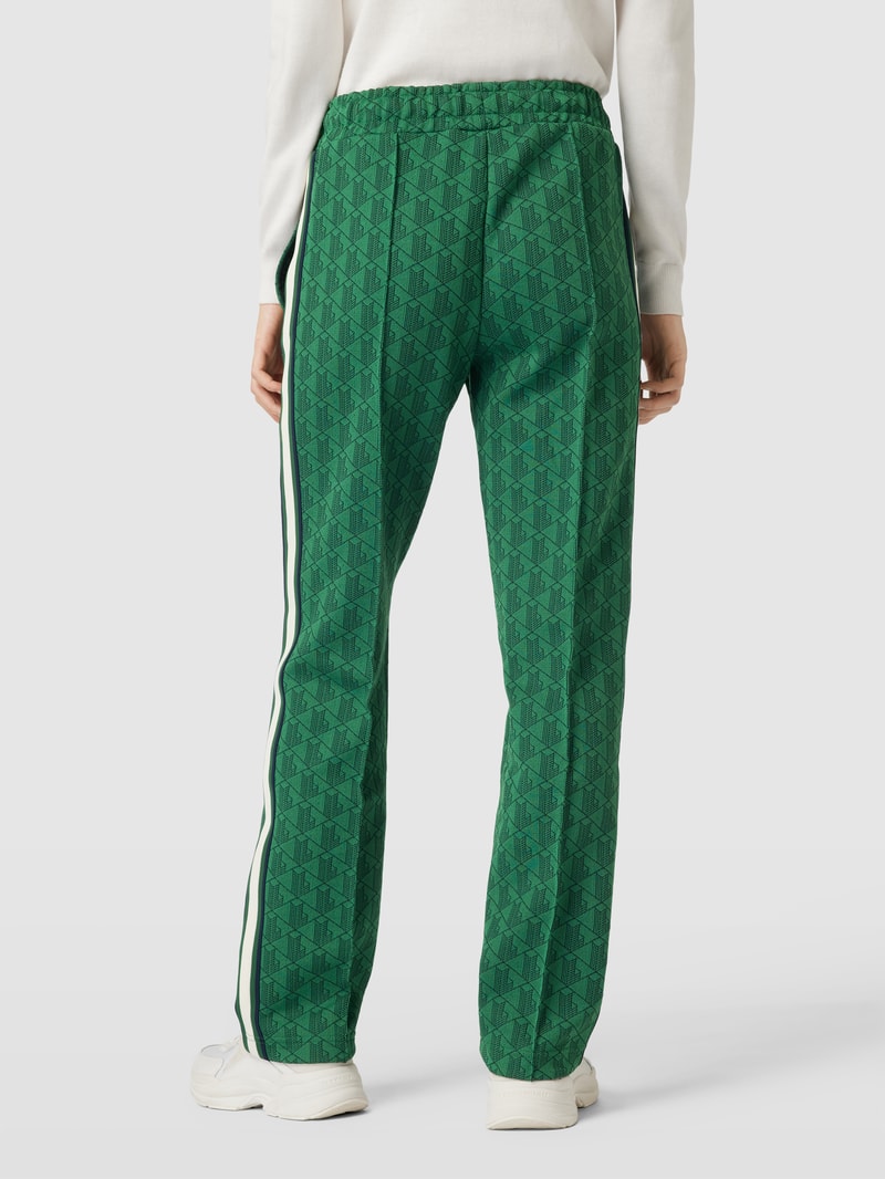 Sweatpants mit Label-Patch in grasgrün