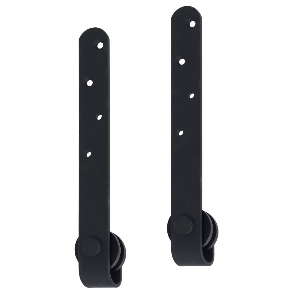 vidaXL Schiebetür Mini Schiebetürbeschlag Set für Schranktüren Carbonstahl 200 cm (1-St)