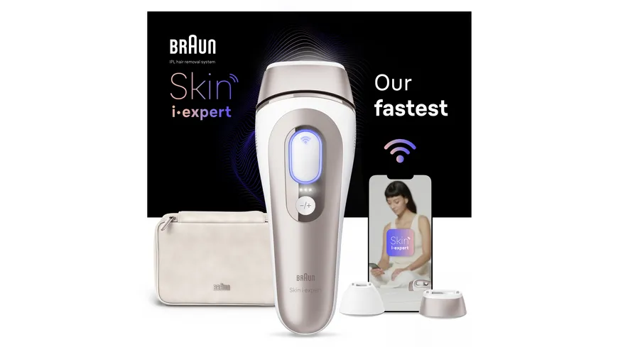 BRAUN IPL-Haarentfernungsgerät Skin i·expert PL7147 Weiß / Bronze