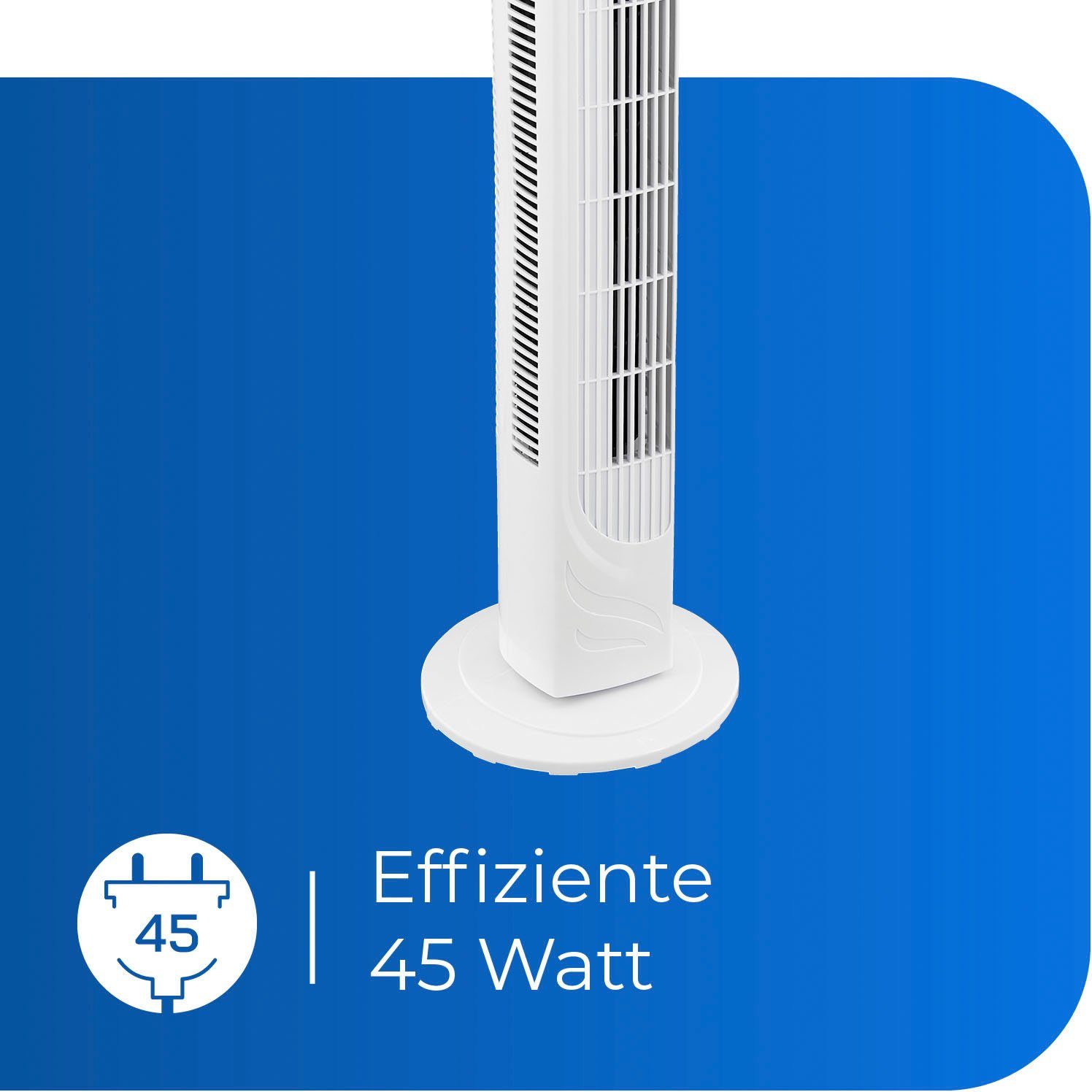 exquisit Standventilator VS 34570 we, inkl. Oszillation & 45 W Leistung, weiß