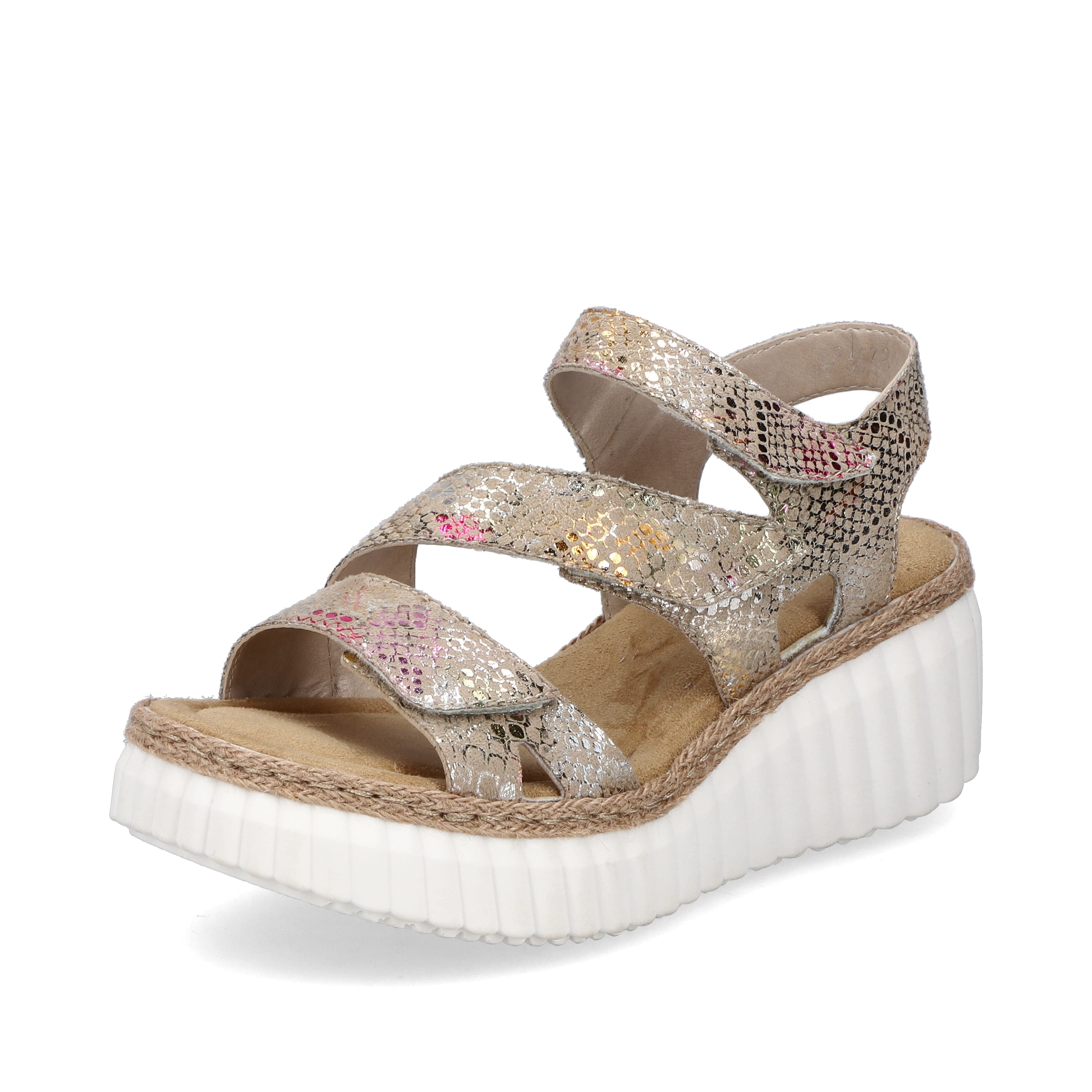 Rieker Damen Keilsandaletten multi-bronzemetallic