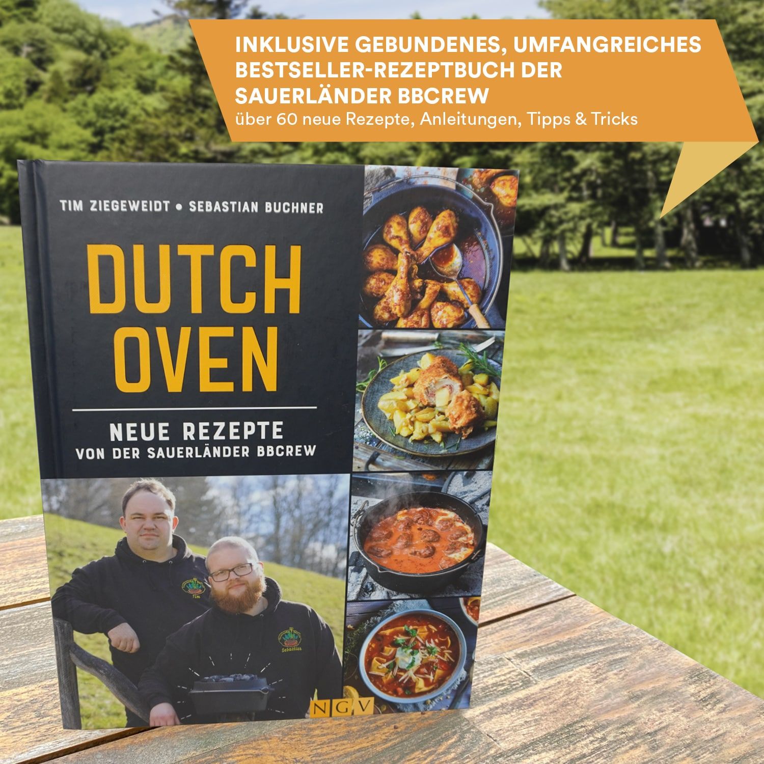 Skandika Dutch Oven Flame Master ohne Füße 13,8 Liter vollständiger Satz