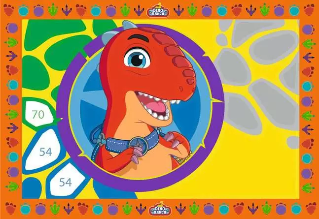 CreArt Dino Ranch - Malen nach Zahlen für Kinder ab 5 Jahren