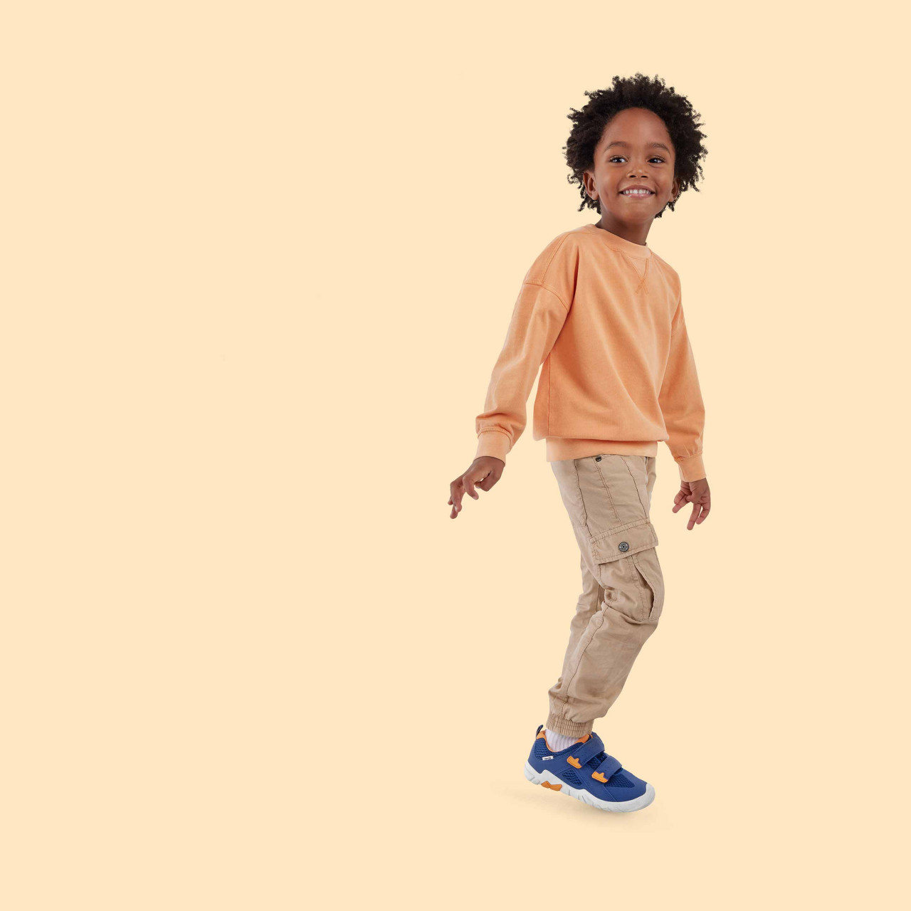 TRACE - Blau/OrangeSneaker low mit Klettverschluss