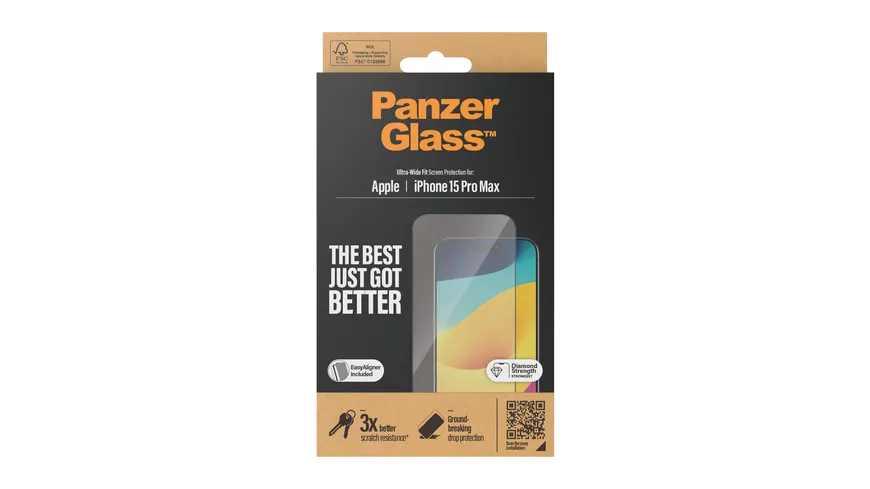 PanzerGlass SP iPhone 15 Pro Max UWF m. Applikator