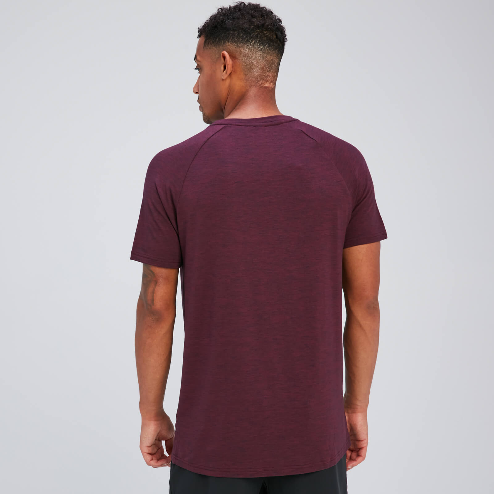 T-shirt à manches courtes MP Performance pour hommes – Bordeaux chiné
