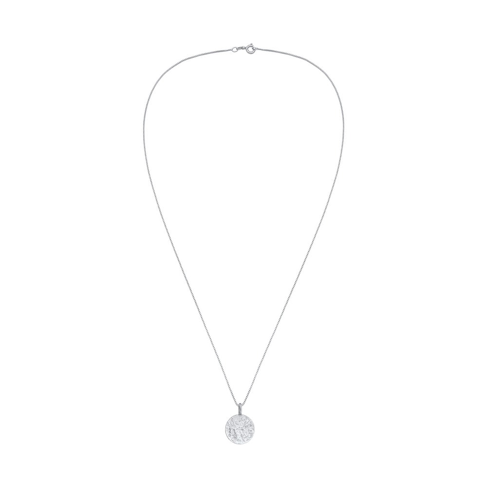 KUZZOI KUZZOI Collier Pendentif pour homme de base martelé en argent 925 Sterling collier
