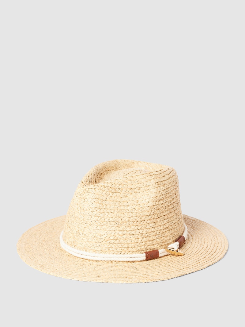 Fedora im Flechtdesign Modell 'RAFFI' in beige