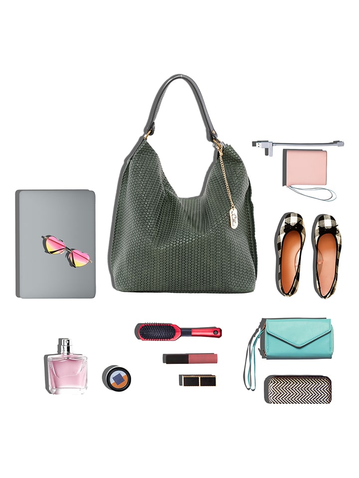 Anna Morellini Leder-Schultertasche 