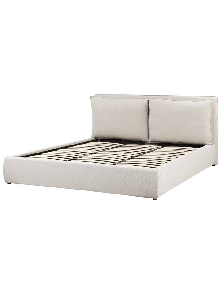 Beliani Doppelbett BAJONNA in Beige - (W) 204 x (H) 102 x (L) 235 cm günstig kaufen onesize