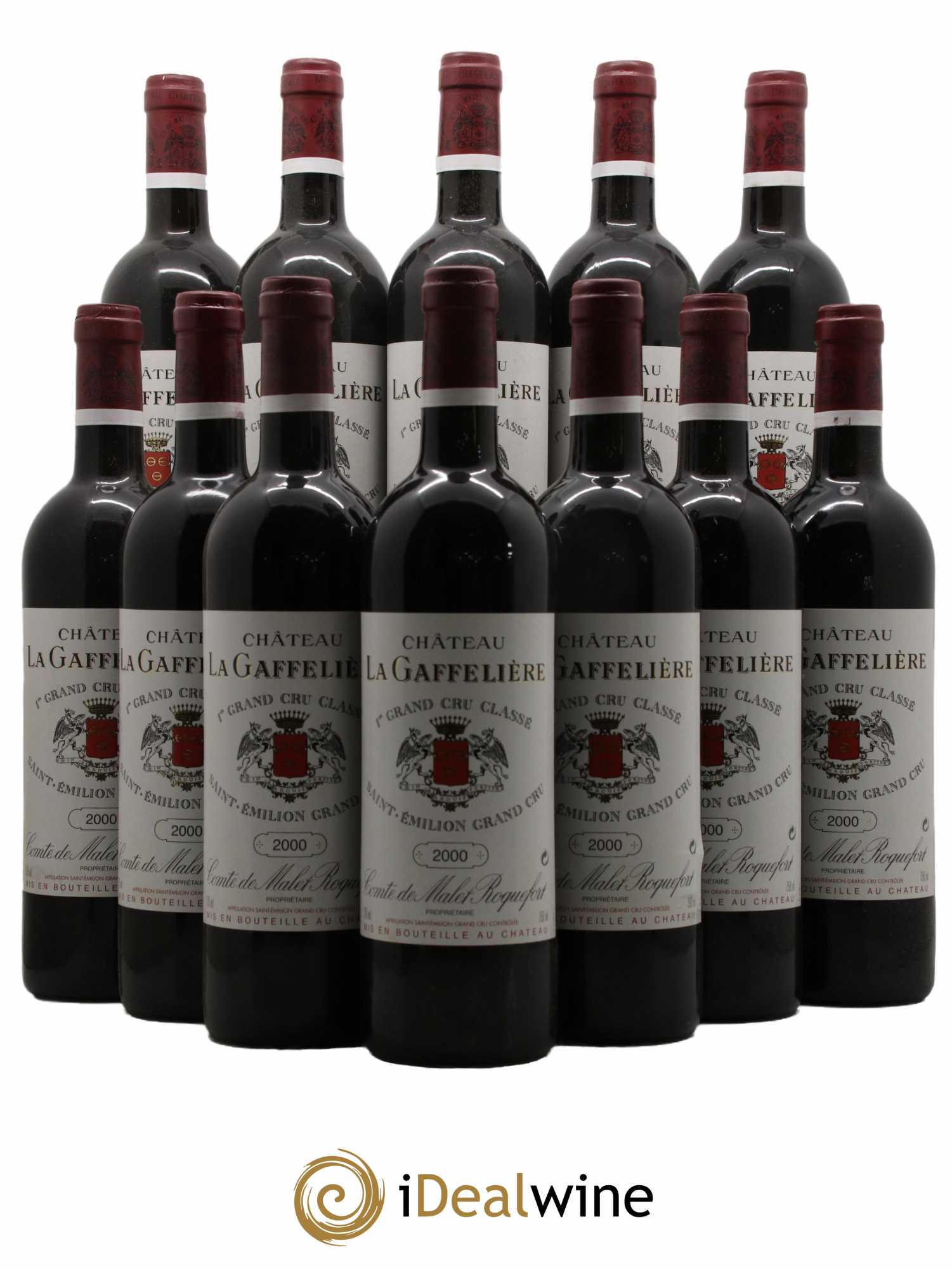 Château la Gaffelière 1er Grand Cru Classé B  2000 - Lot de 12 Bouteilles